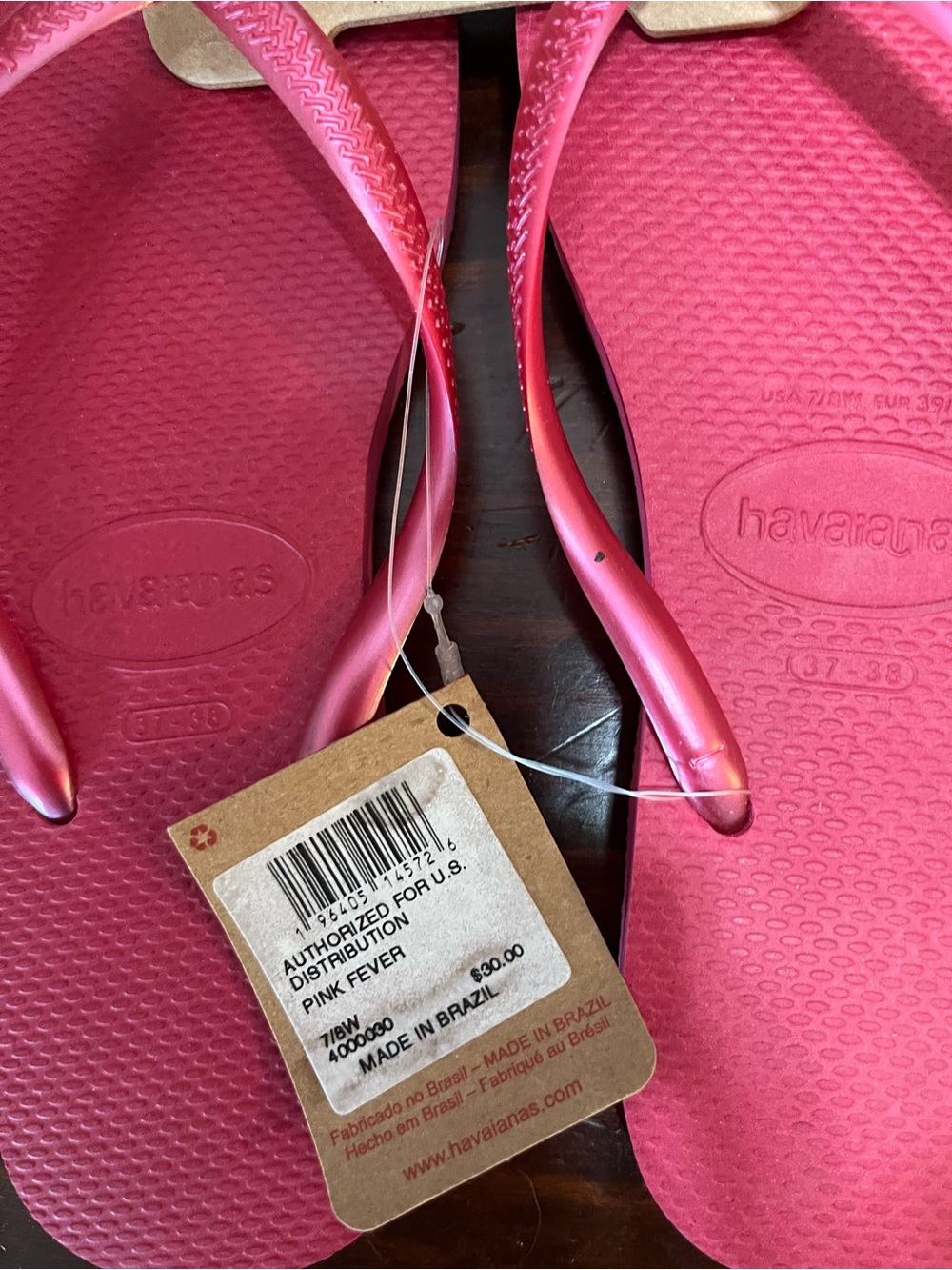 Havaianas Women's Pink Flip Flop Sandals - Pink